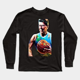 Ronald Reagan NBA All-Star Long Sleeve T-Shirt